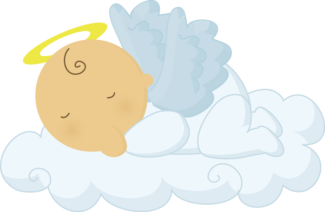 Sleeping Angel Babyon Cloud Illustration