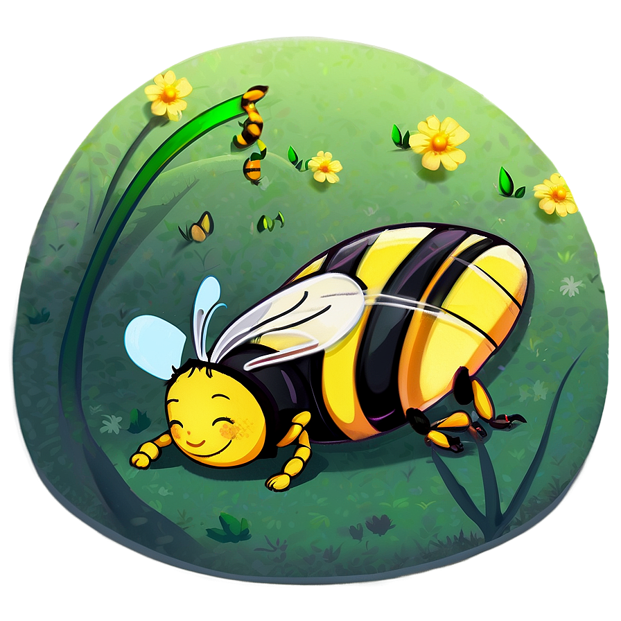 Sleeping Bee Cute Png 06252024