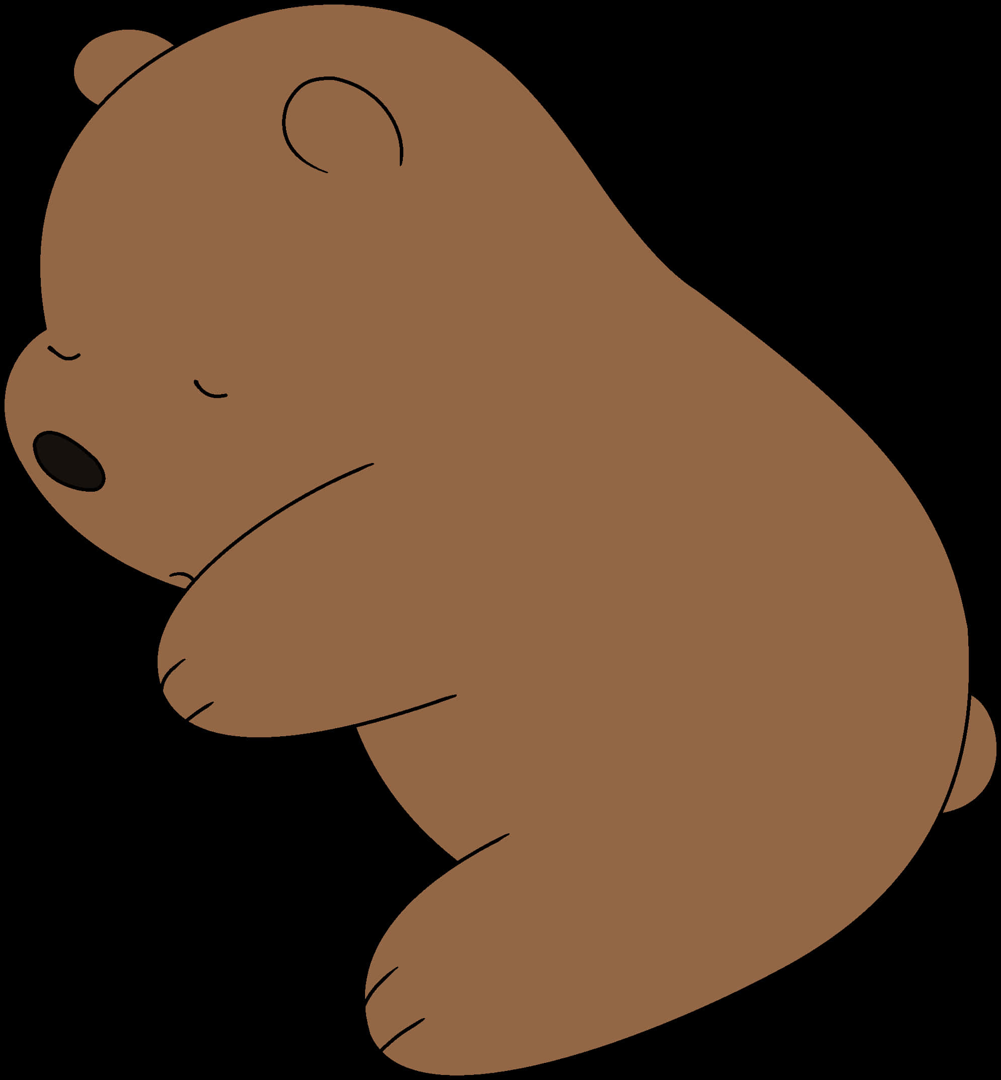 Sleeping Brown Bear Cartoon