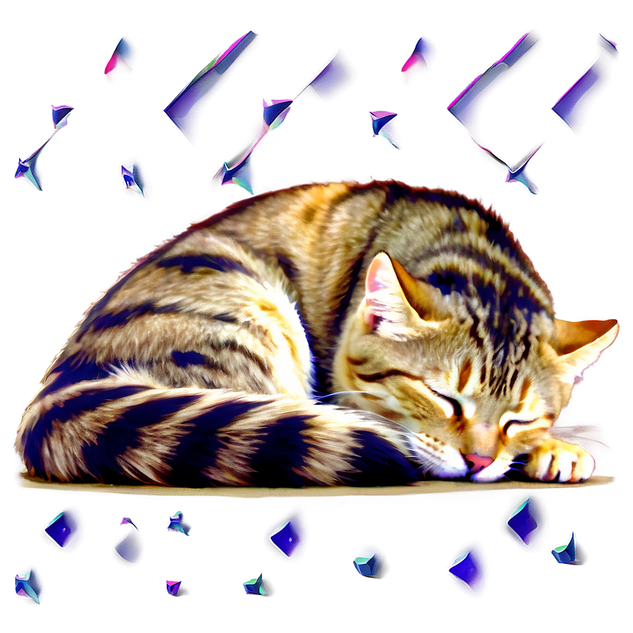 Sleeping Cat Art Png C