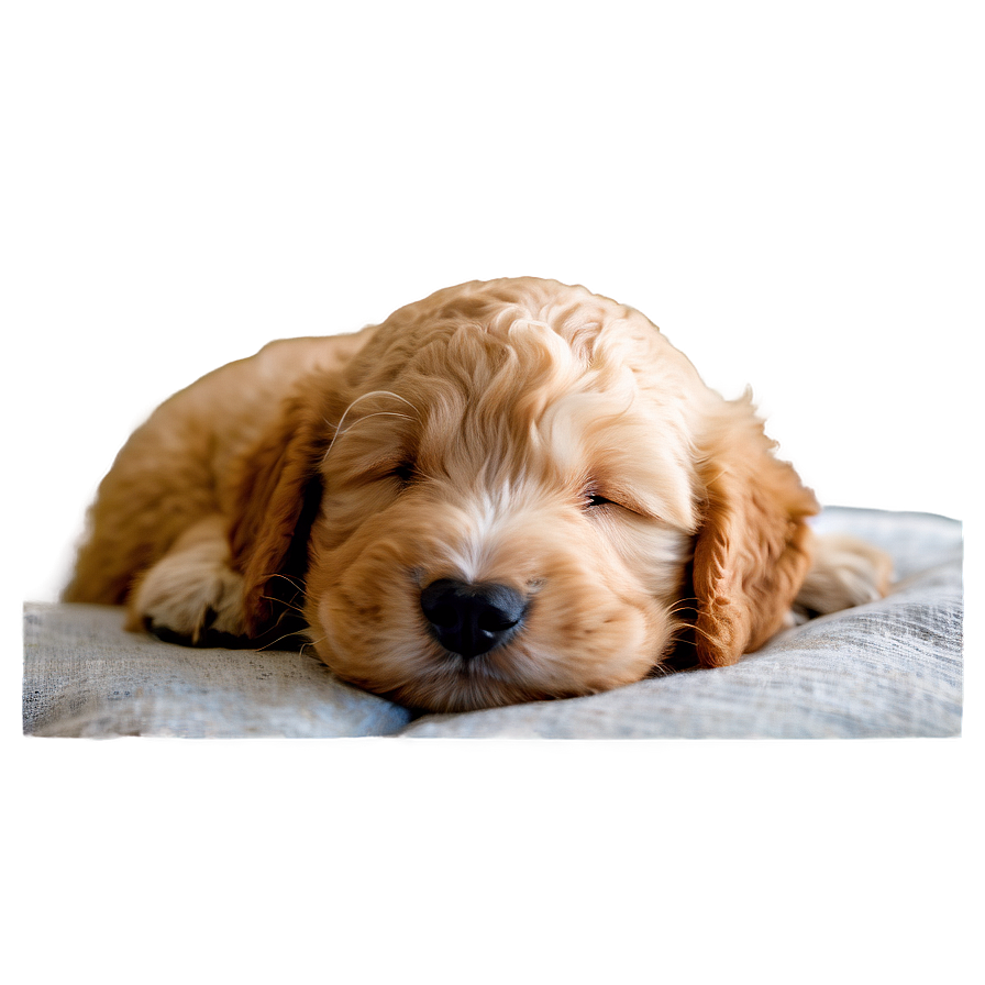 Sleeping Goldendoodle Puppy Png Vev