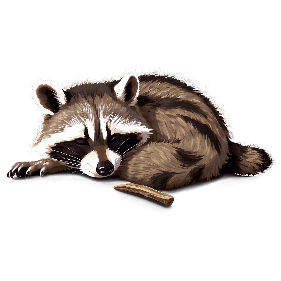 Sleeping Raccoon Cute Png 05232024