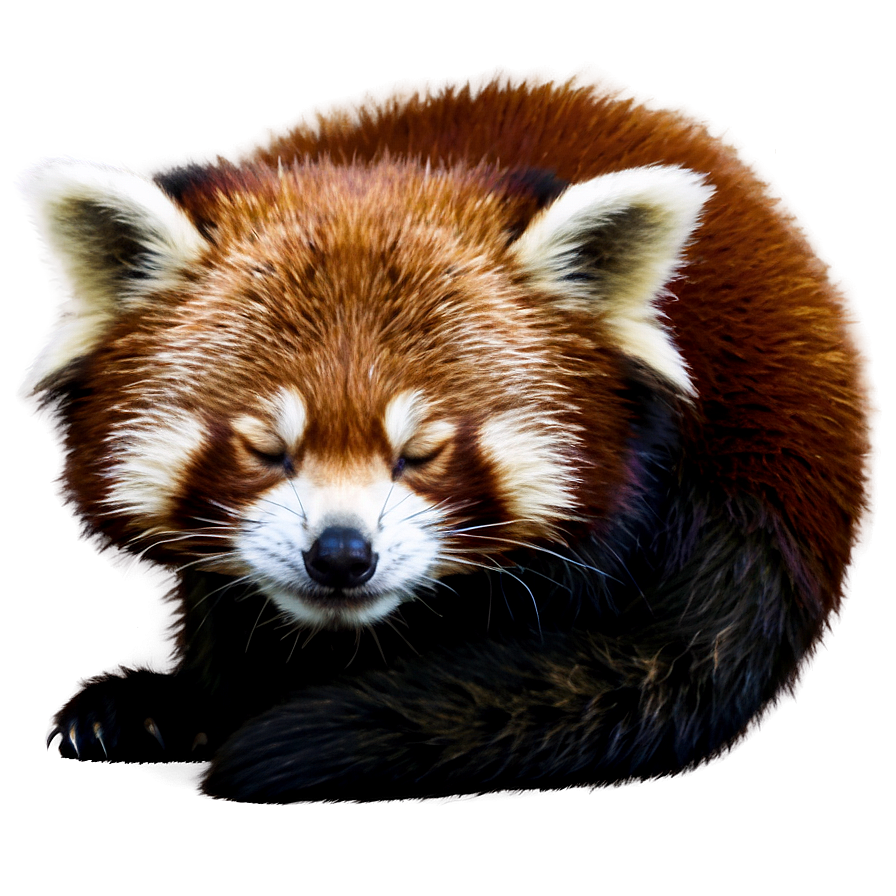 Sleeping Red Panda Png Dwx