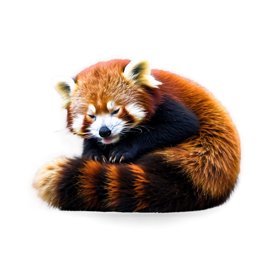 Sleeping Red Panda Png Mkl35