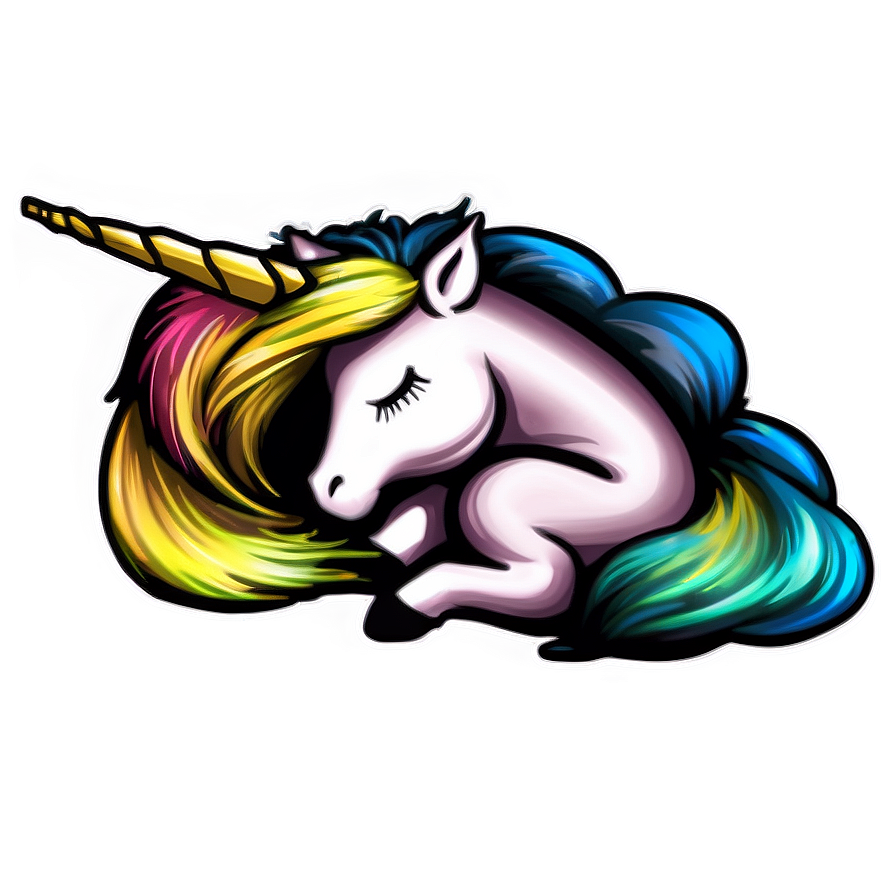 Sleeping Unicorn Png Dkt