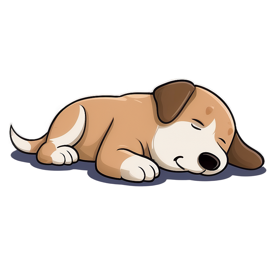 Sleepy Dog Cartoon Png 06132024