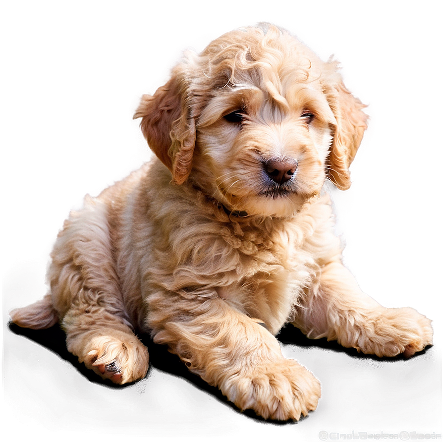 Sleepy Labradoodle Puppy Png Jom