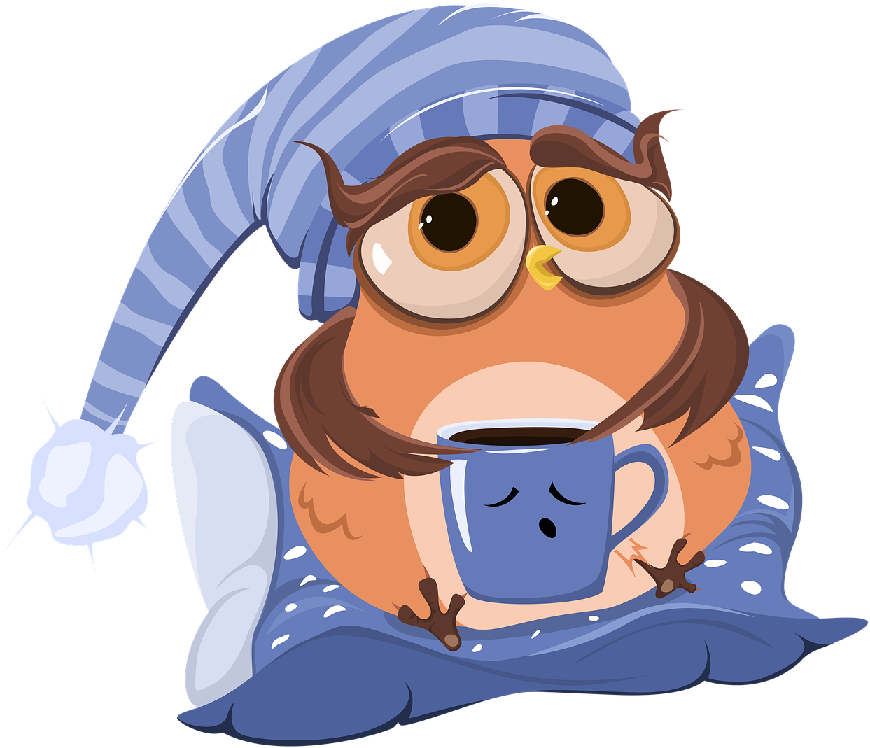 Sleepy Owl Morning Coffee