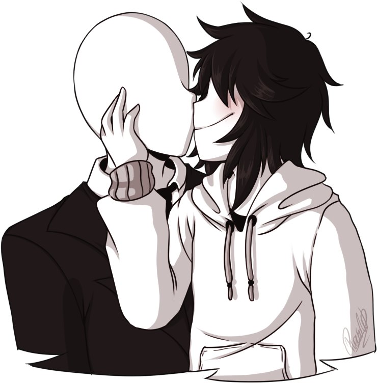 Slender_ Man_and_ Fan_ Art_ Character_ Embrace