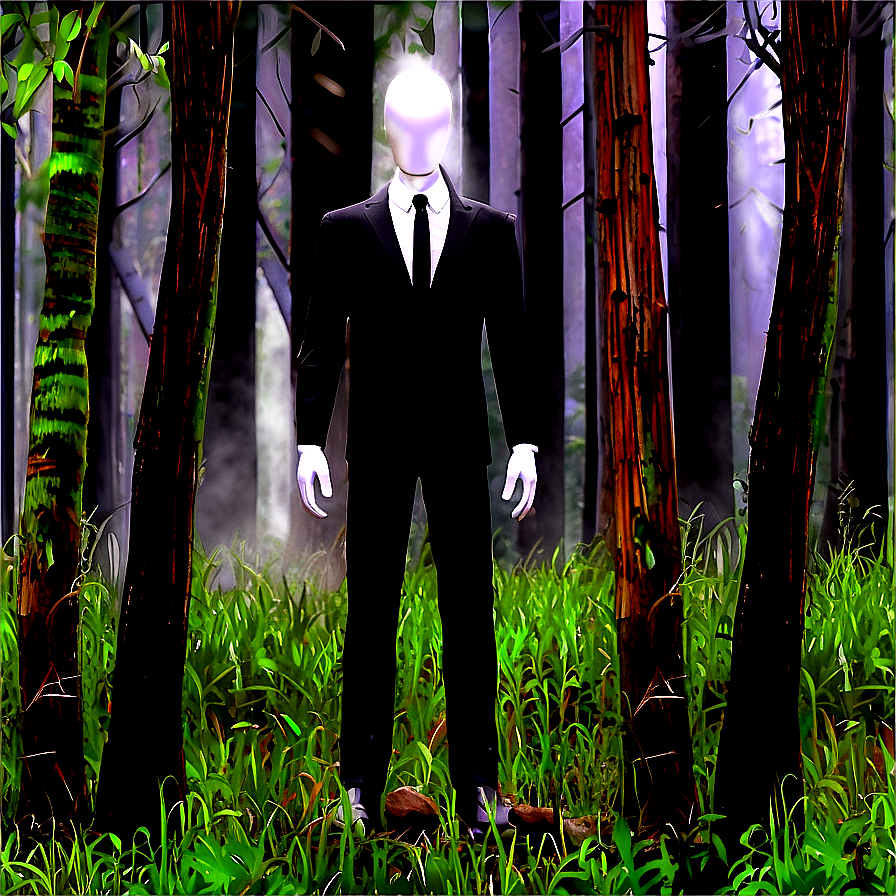 Slender Man In Forest Png 05252024