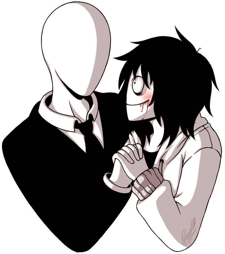 Slender Manand Admirer Artwork