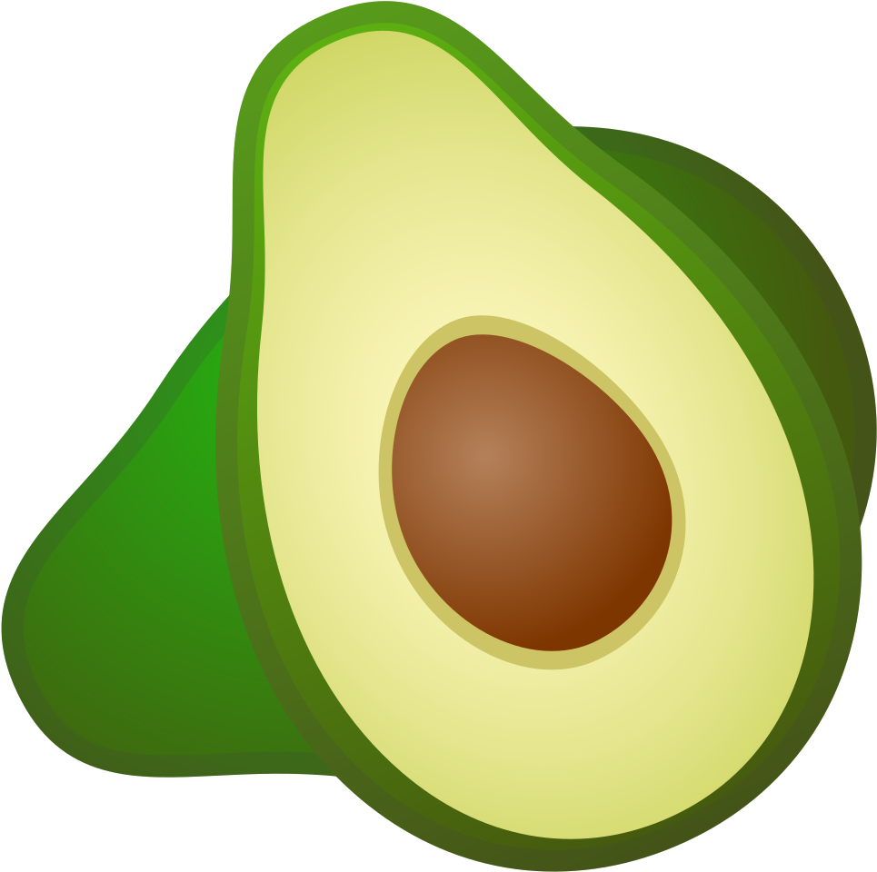 Sliced Avocado Vector Illustration