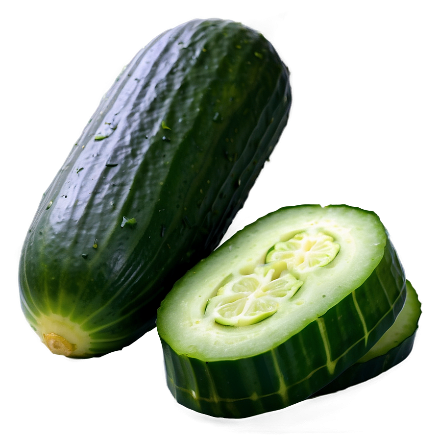 Sliced Cucumber Top View Png 20