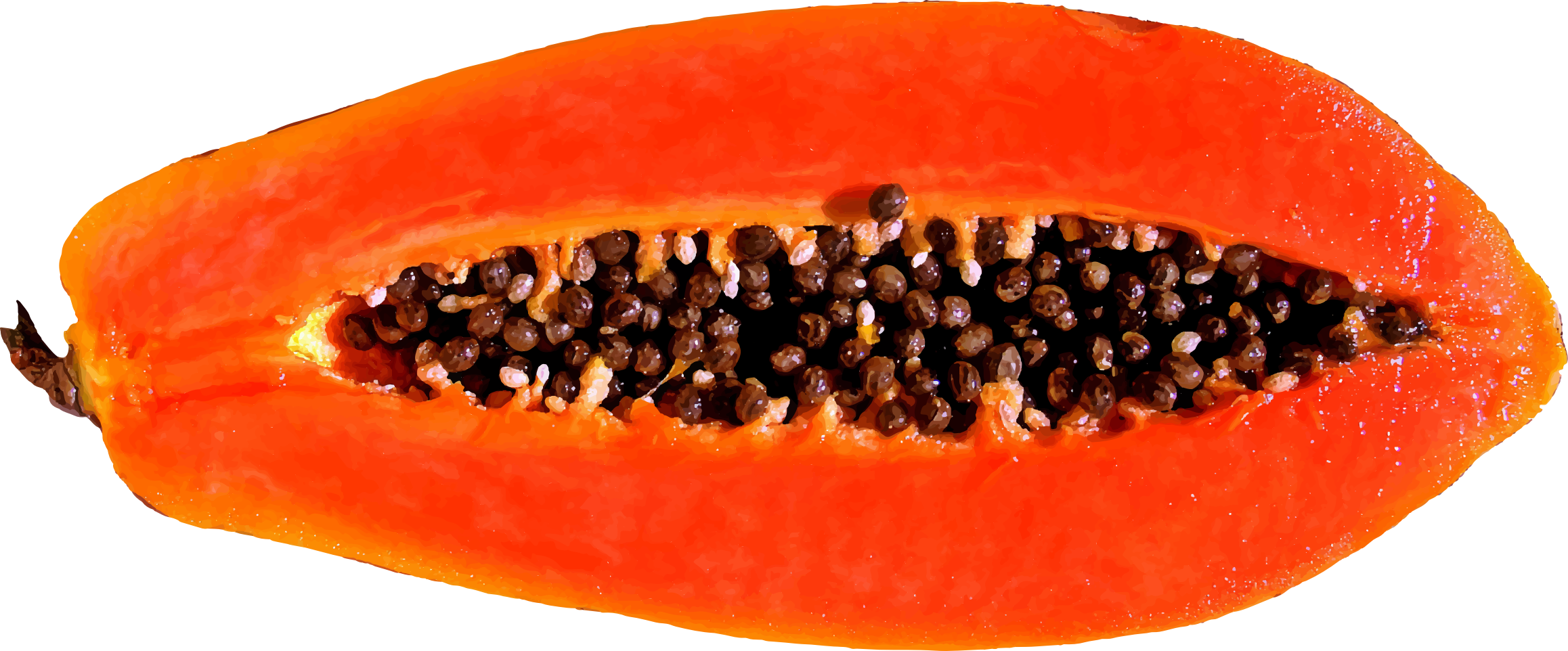 Sliced Papaya Fruit Transparent Background