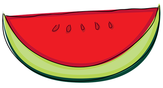 Sliced Watermelon Cartoon