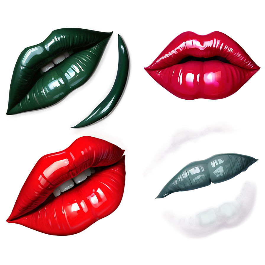 Slick Glossy Lips Png 06212024