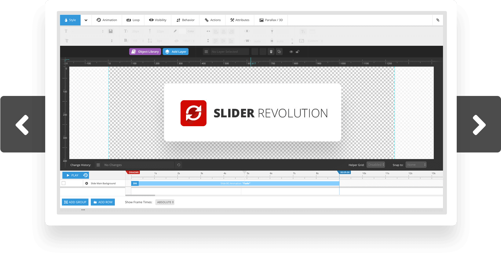 Slider Revolution Plugin Interface
