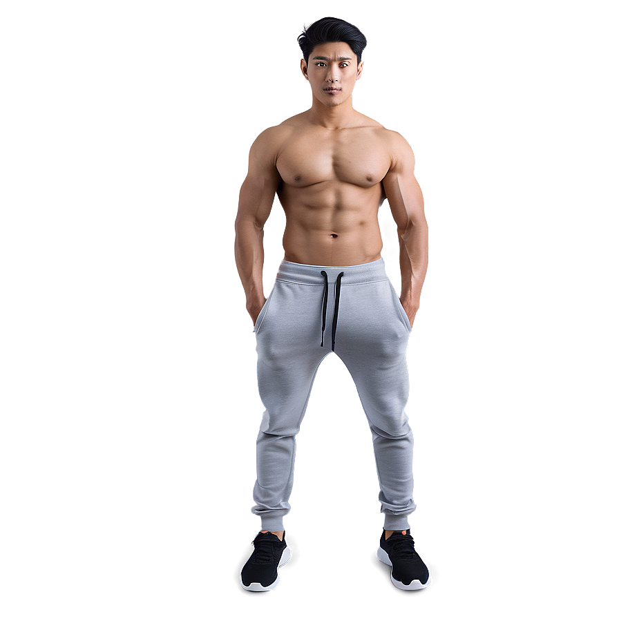 Slim Fit Grey Sweatpants Png 50