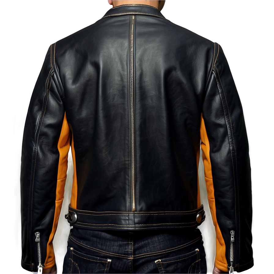 Slim Fit Leather Jacket Png Pad