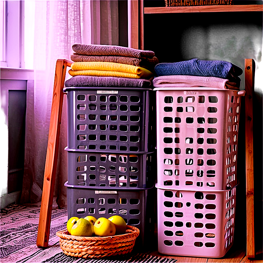 Slim Laundry Basket For Small Spaces Png Dgs