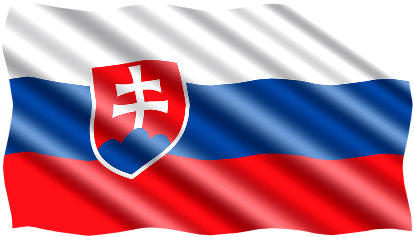 Slovak National Flag Waving