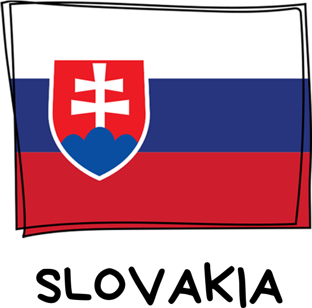 Slovakia National Flag Cartoon