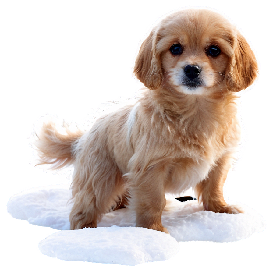 Small Dog In Snow Png Lvg