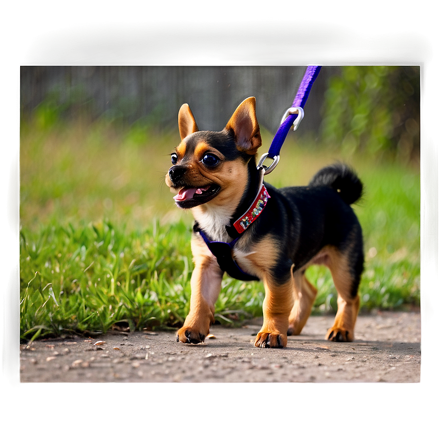 Small Dog On A Leash Png Nbw60