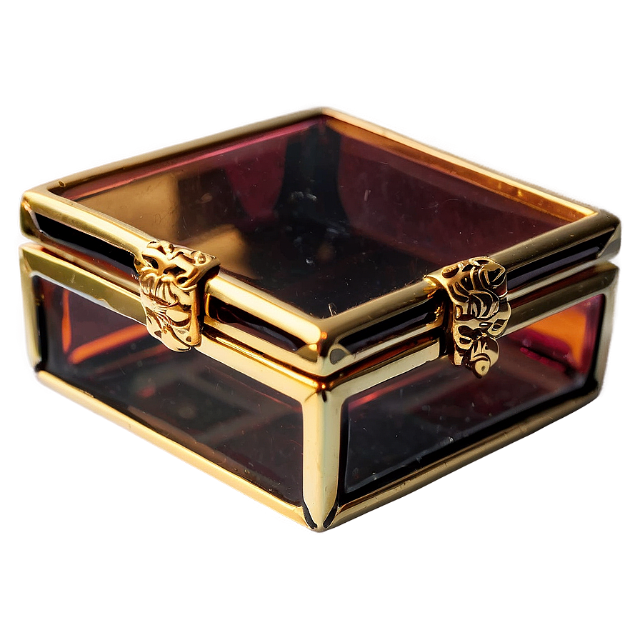 Small Glass Trinket Box Png 7