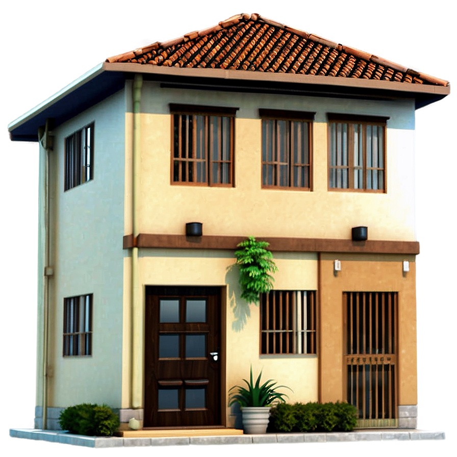 Small Townhouse Building Png Qil8