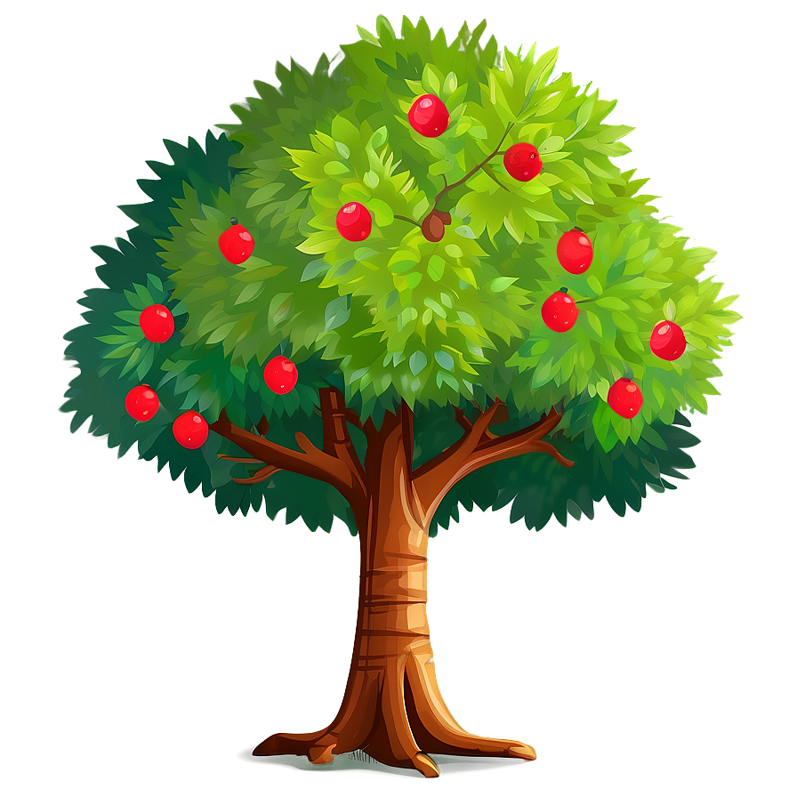 Small Tree Flat Design Png 06132024