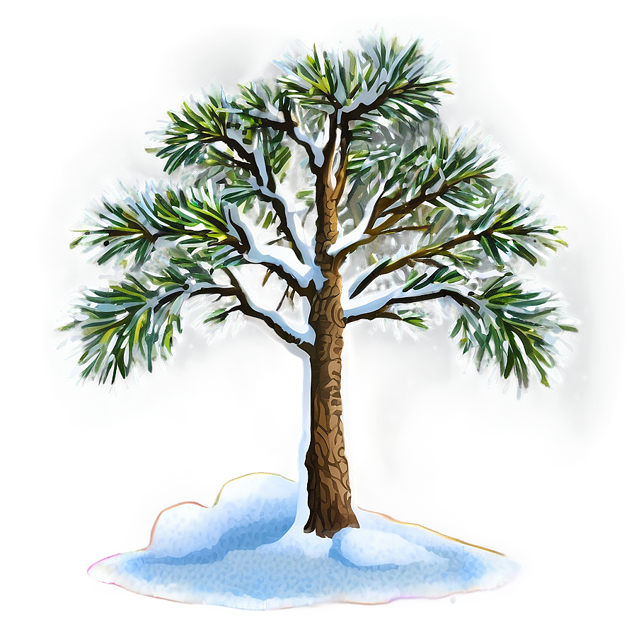 Small Tree In Snow Png 06132024