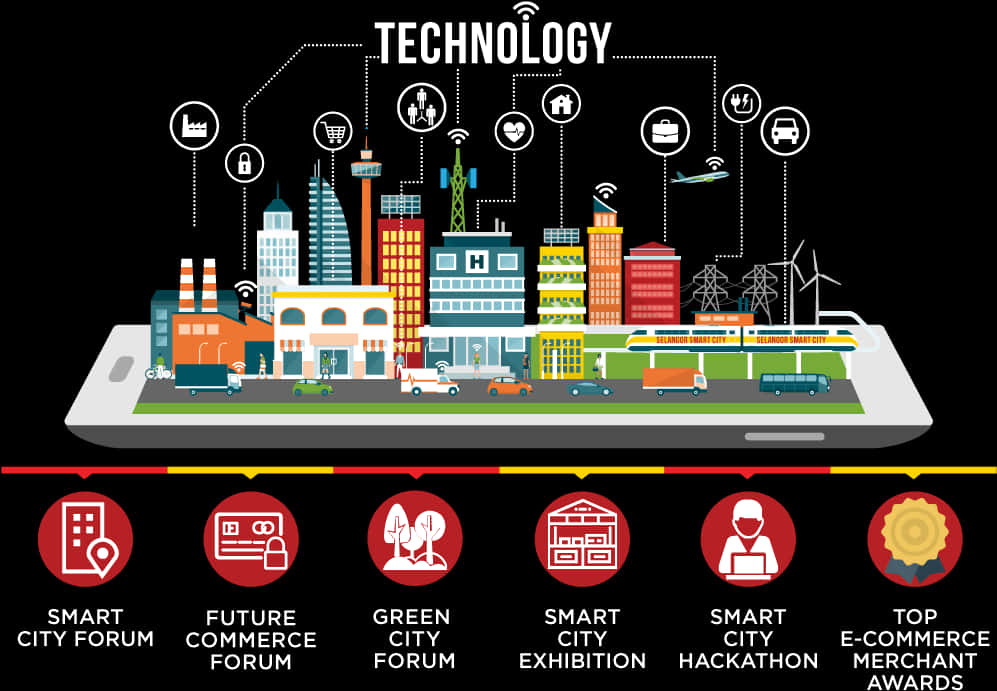 Smart City Technology Concept Illustration