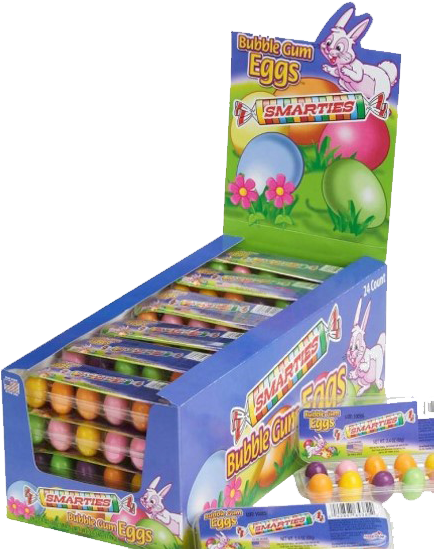 Smarties Bubble Gum Eggs Display Box