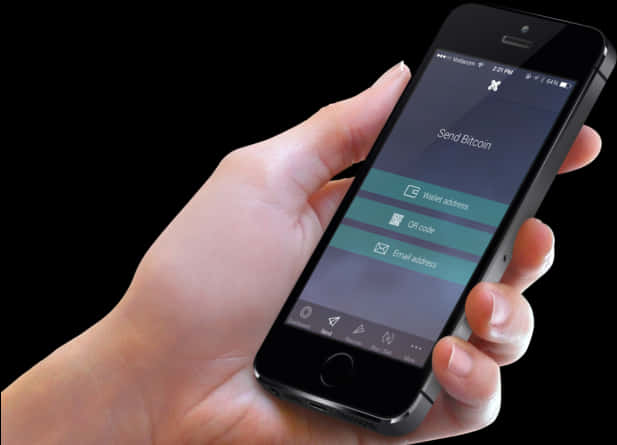 Smartphone Bitcoin Transaction App
