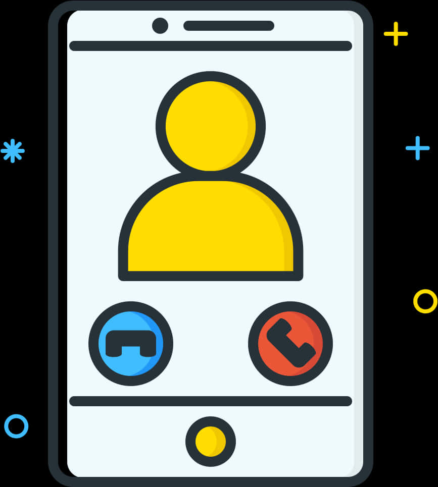 Smartphone Call Interface Graphic