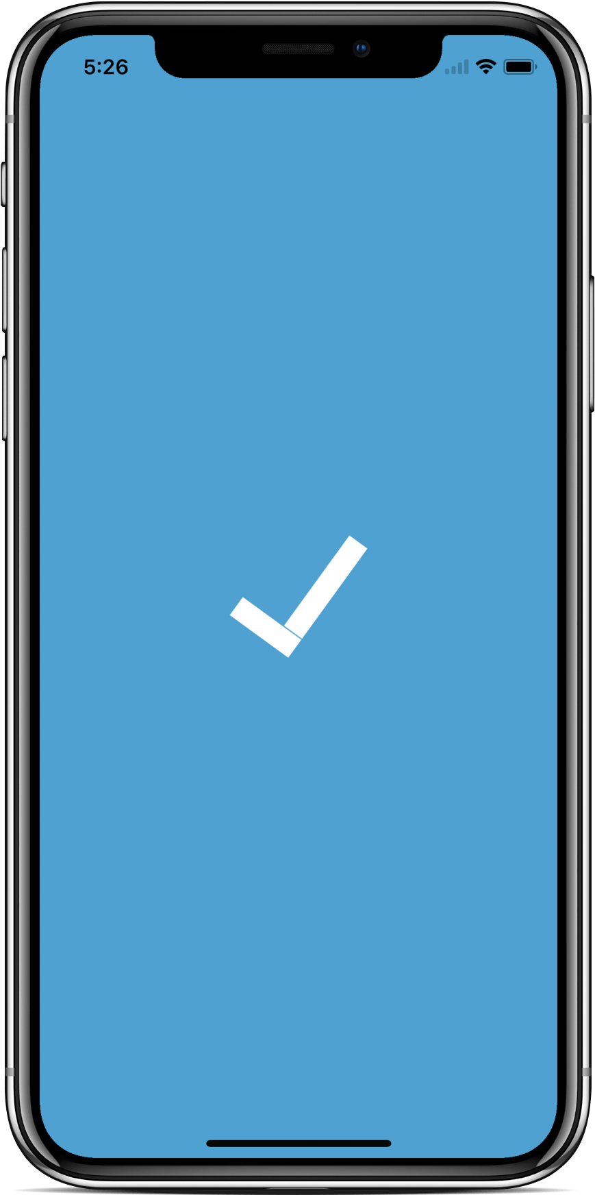 Smartphone Checkmark Screen