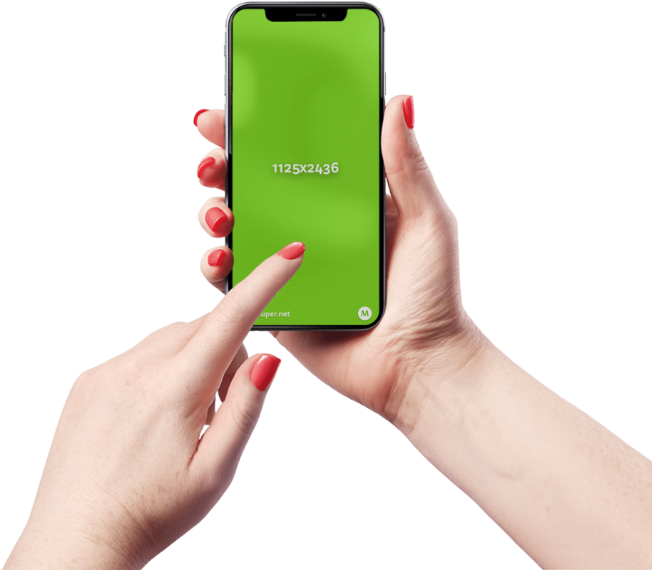 Smartphone Green Screen Hand Interaction