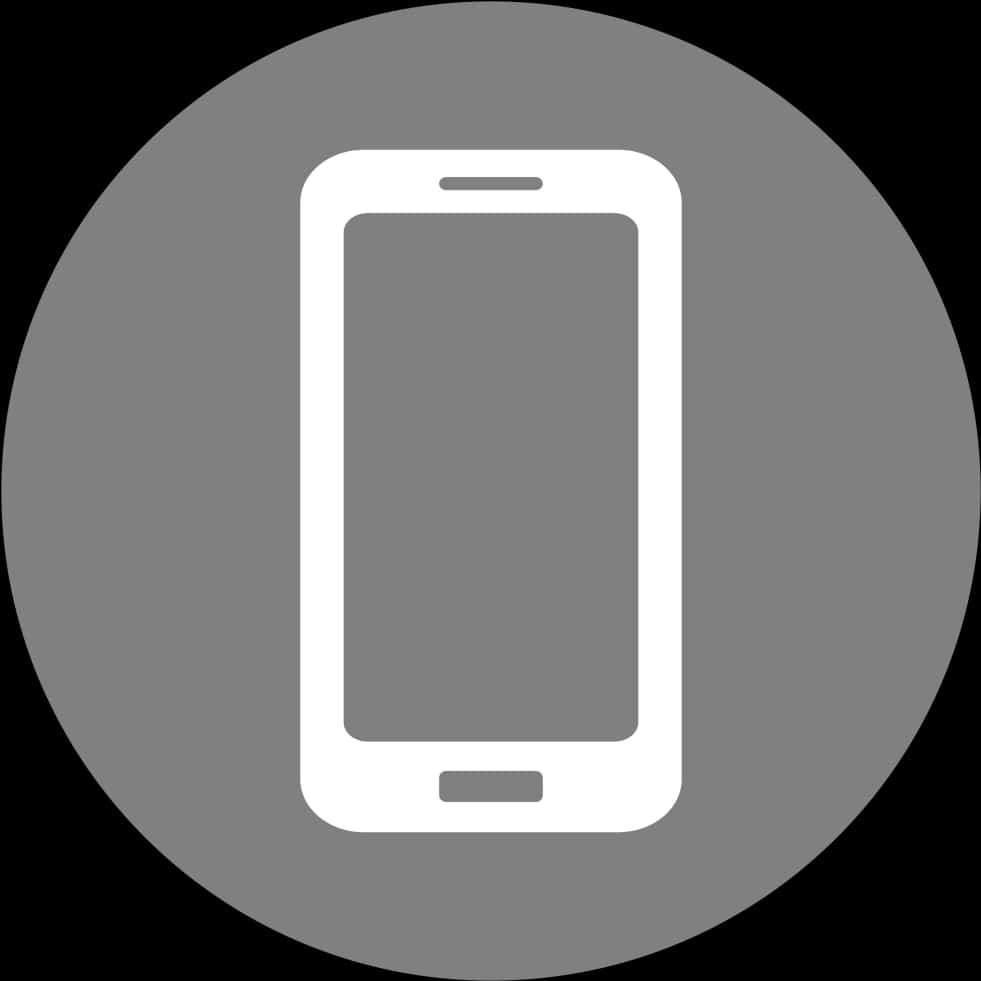 Smartphone Icon Gray Background