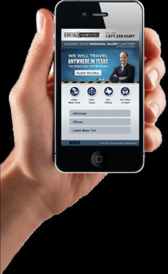 Smartphone Law Firm Website Preview