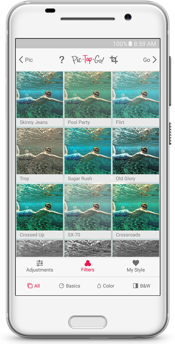 Smartphone Photo Editing App Screen