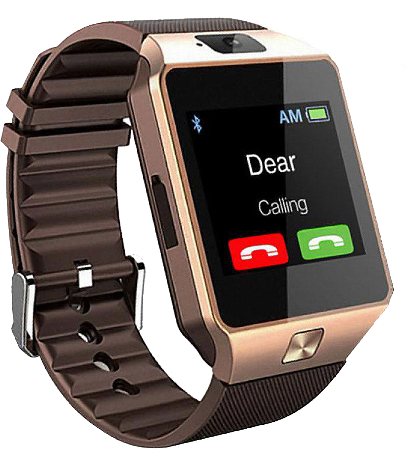Smartwatch Calling Feature Brown Strap