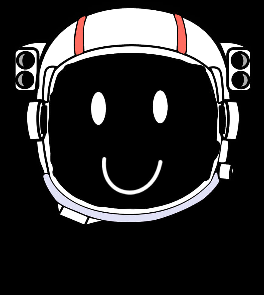 Smiling Astronaut Helmet Vector