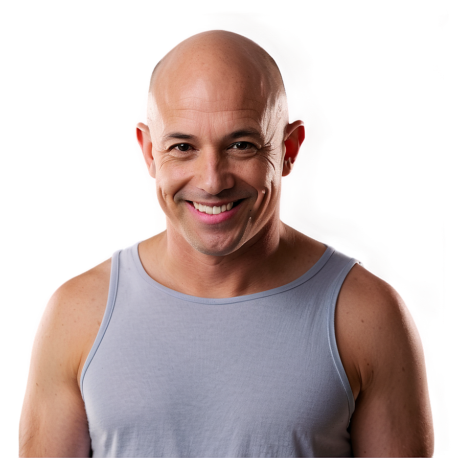 Smiling Bald Person Png 30