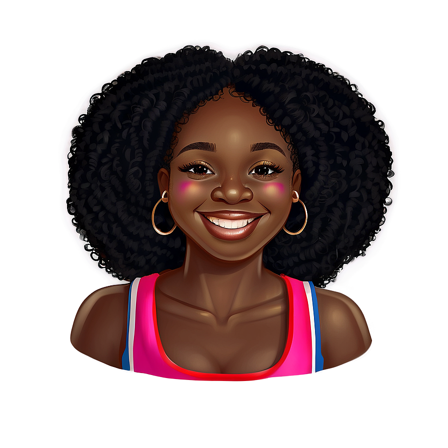 Smiling Black Girl Cartoon Png Rlu