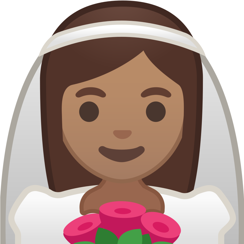 Smiling Bride Emojiwith Bouquet.png