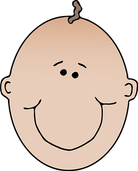 Smiling Cartoon Baby Face