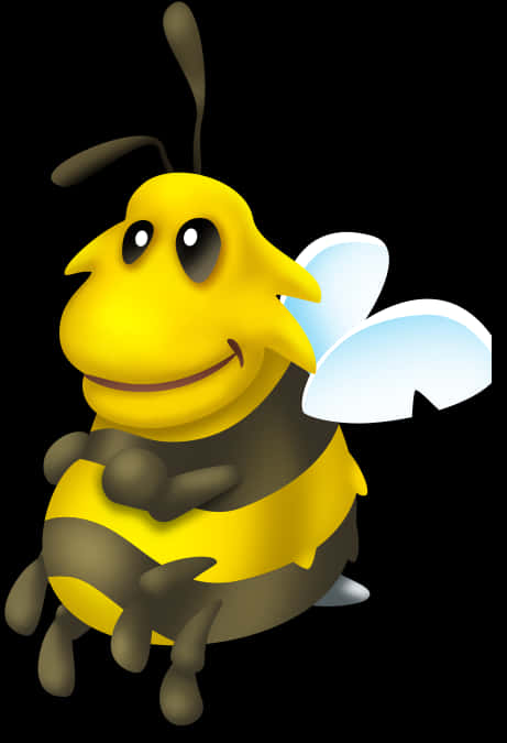 Smiling Cartoon Bee