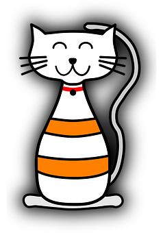 Smiling Cartoon Cat Illustration