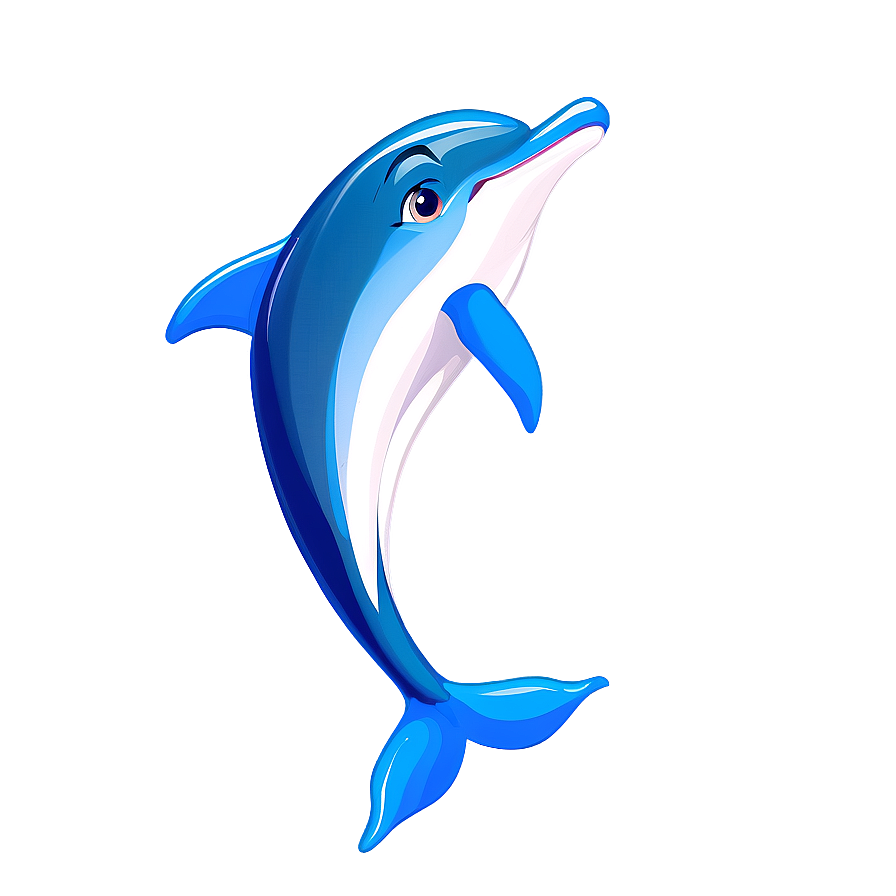 Smiling Cartoon Dolphin Graphic Png Bcl